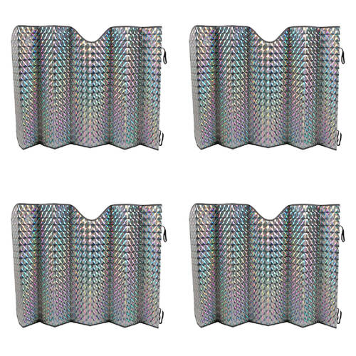 4PK Autostyle Car Front Window Laser Sunshade Cover 140x70cm Assorted