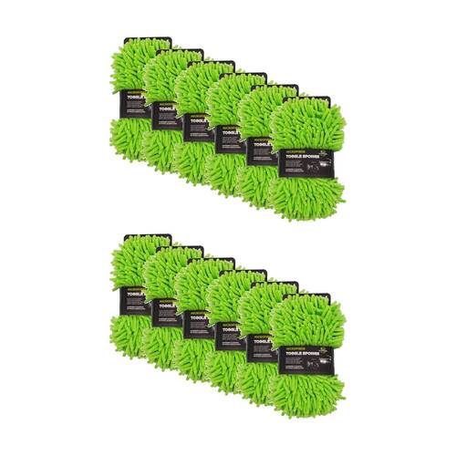 12PK AutoShift Microfibre Toggle Sponge Double Sided Car Clean Accessory 23x13cm
