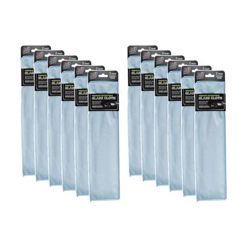 12x 2PK AutoShift Premium Microfibre Glass Cloth Car Cleaning Accessory 40x40cm