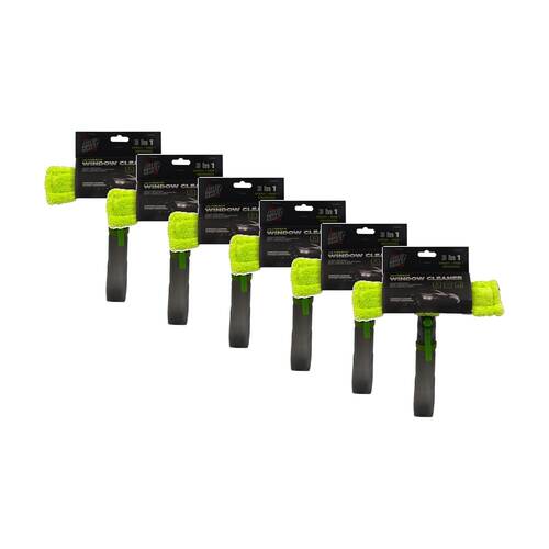 6PK AutoShift Ultimate Window Cleaner 3-in-1 Spray Mop Squeegee Car Clean 25cm
