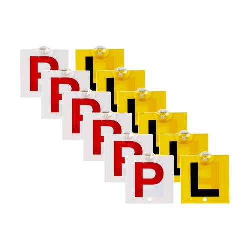 6x 2PK AutoShift QLD Reversible Learner & Probationary Plates w/Suction Cup