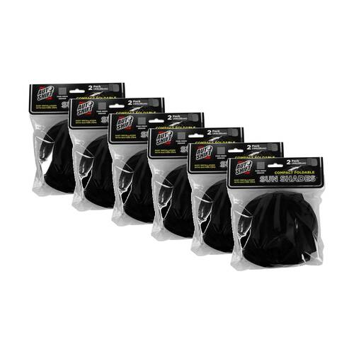 6x 2PK AutoShift Mesh Compact Foldable Vehicle Windscreen Sun Shades 44x36cm