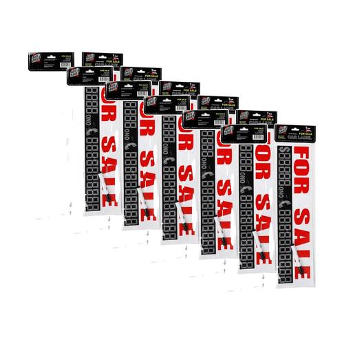 6PK AutoShift Car/Vehicle Label/Sign For Sale Sign w/Dry Erase Marker 58x15cm
