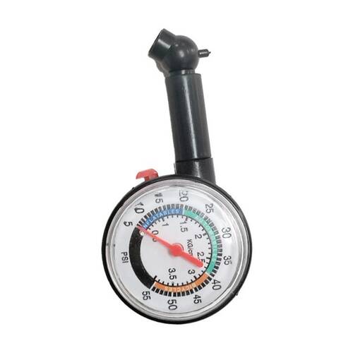 AutoShift Round Dialed Tyre Pressure Gauge 55psi Max Automotive Use 10x5cm