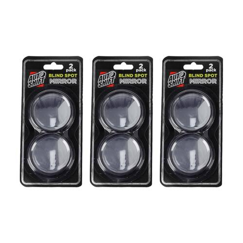 3x 2PK AutoShift Adhesive Blind Spot Mirrors for Car Vehicle Safety Accessory