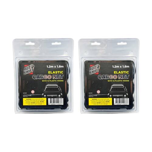 2PK AutoShift Elastic Cargo Net w/12 Hooks Car Organisation Accessory 1.2x1.8m