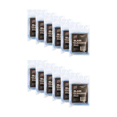 12PK AutoShift Glass Cleaning Pad Streak Free Automotive Accessory 13x11cm Blue