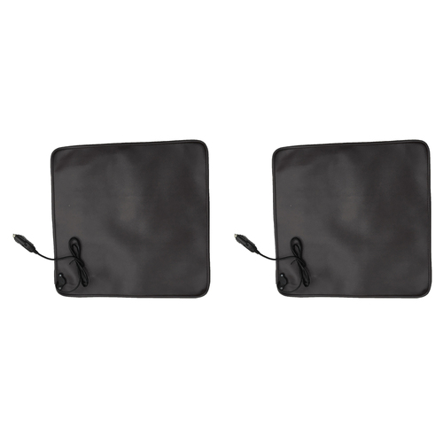 2x Autostyle 40cm Square Heated Car/Vehicle Seat Mat - Black