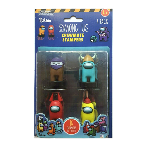 4pc Among Us Crewmate Stampers Kids Toy 4y+ Assorted
