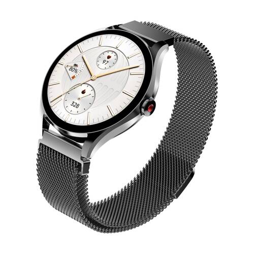 HiFuture AURA2 Women's Sleek Bluetooth Smart Watch iOS/Android Compatible Black