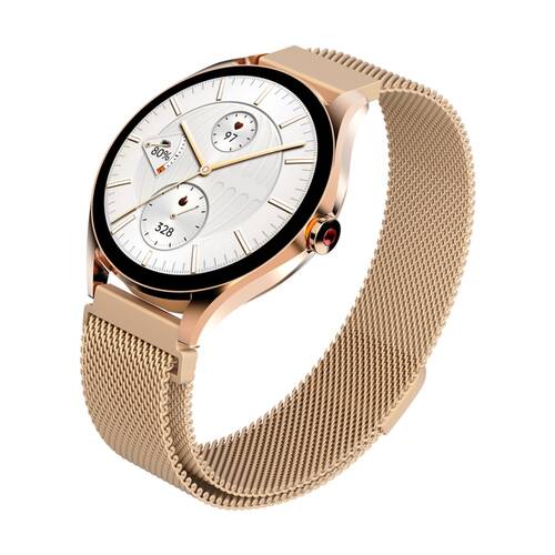 HiFuture AURA2 Women's Sleek Bluetooth Smart Watch iOS/Android Compatible Gold