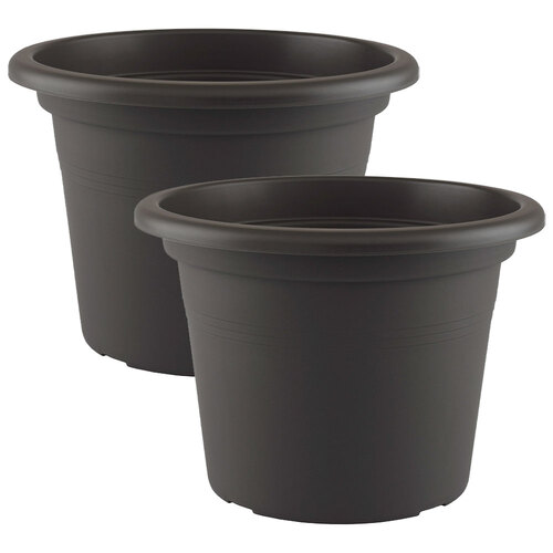 2PK Artevasi Cilindro Indoor/Outdoor Garden Pot 35x24.9cm Anthracite