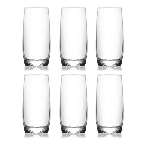 6pc Artcraft Ava Hi-Ball Drinking Glass Cup Wine & Water 390ml