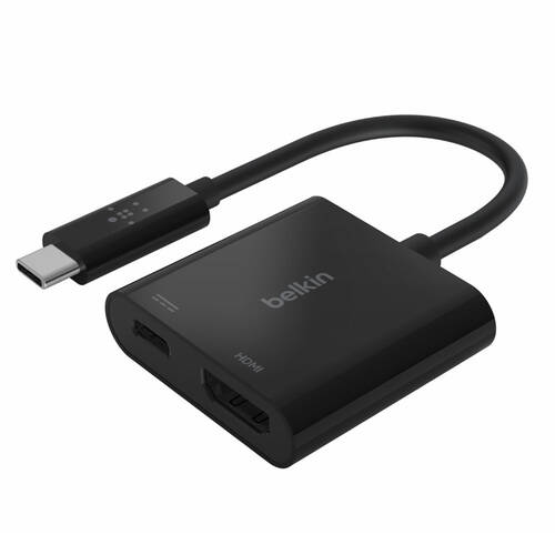 Belkin USB-C to HDMI & 60W Charge Adapter - Black