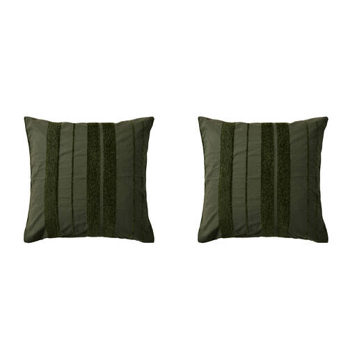2PK Bianca Avery  European Soft Pillowcase 65x65cm Forest Green