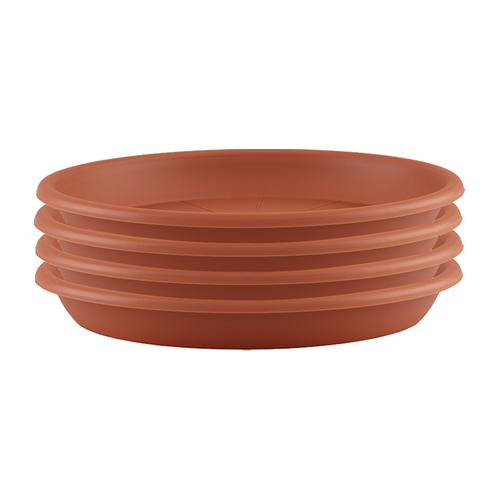 4PK Artevasi Round Indoor/Outdoor Garden Saucer For Pot 35x4.7cm Terracotta