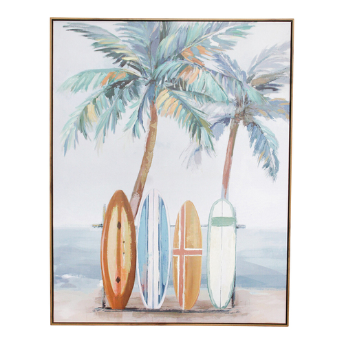 LVD Framed Canvas/Resin 70x90cm Surf Days Wall Hanging Art