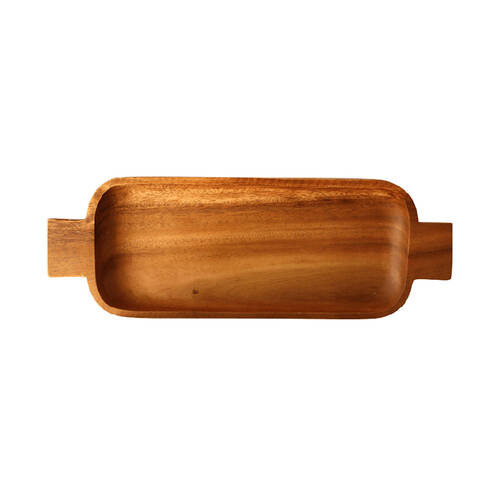 Darlin Acacia Wood Rectangle Serving Tray Heat Resistance 51x17.5cm Brown