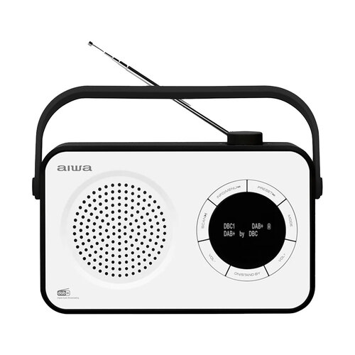 AIWA Portable DAB/FM/AUX/Bluetooth C Battery Radio White