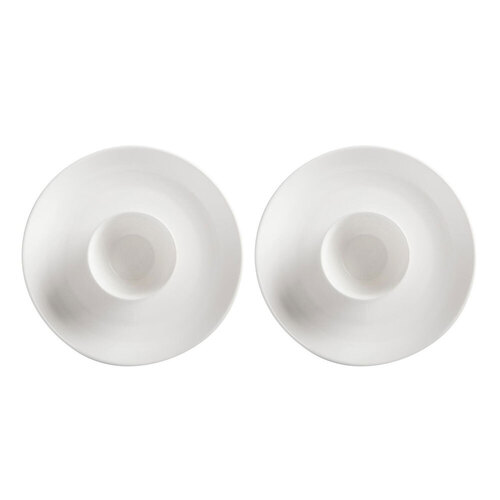2PK Maxwell & Williams White Basics 30cm Chip Platter & Dip Bowl - White