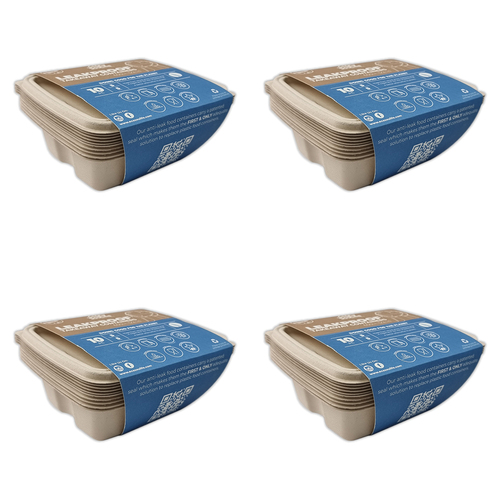 4x 50pc EcoSouLife Harvest Leakproof Rectangular Containers 650ml