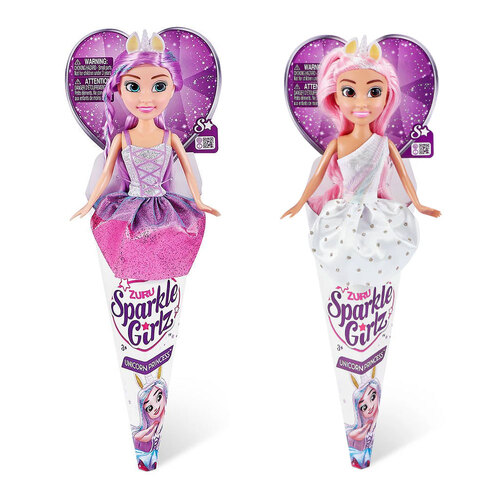 2PK Zuru Sparkle Girlz 10.5'' Unicorn Princess Doll Toy Assorted 3+