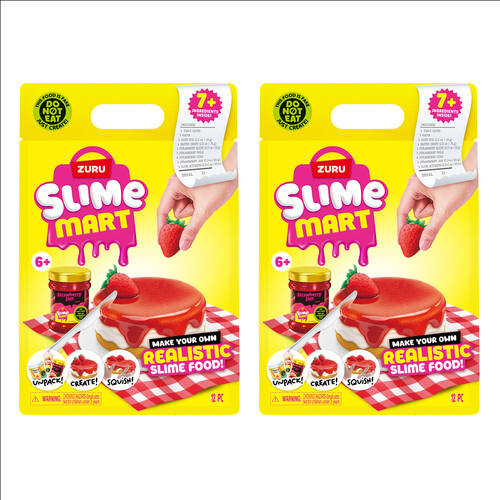 2PK Zuru Slime Mart Small Shopping Bag Series 1 - Strawberry Cheesecake Kids Clay
