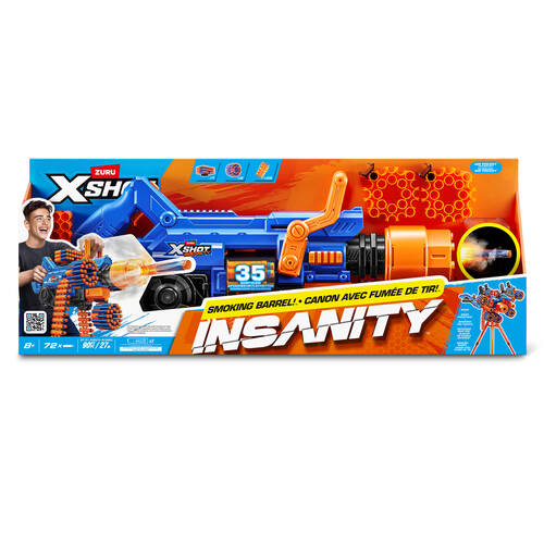 Zuru Xshot Insanity Smoking Barrel Blaster with 72 Darts Kids/Children 8y+