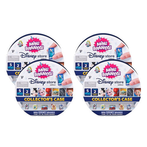 4PK Zuru 5 Surprise Disney Store Mini Brands Collectors Case 3+