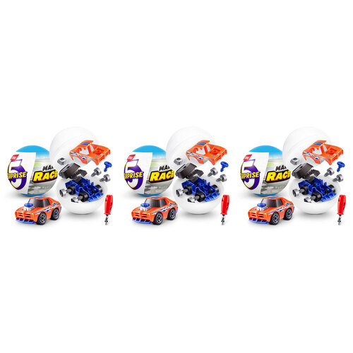 3PK Zuru 5 Surprise Make A Racer Series 1 Kids Car Toy Assorted 3y+