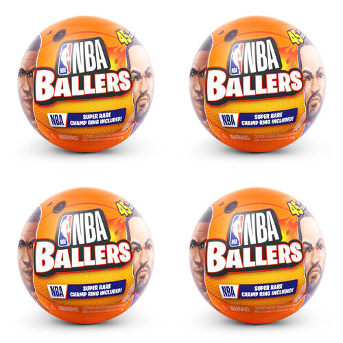 4PK Zuru 5 Surprise NBA Ballers S2 Mini Figurines Toys - Assorted 3y+