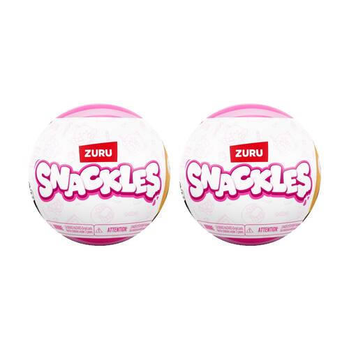 2PK Zuru Snackles Core 5In Capsule Wave 3 Soft Toy Plush Kids - 3y+ Assorted