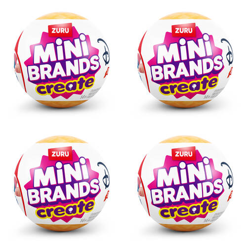 4PK Zuru Mini Brands Create Disney Snacks Series 1 Kids/Children 14y+