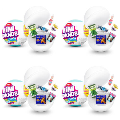 4PK Zuru Mini Brands Fill the Fridge Minis Display Pack Playset Kids/Children 8y+