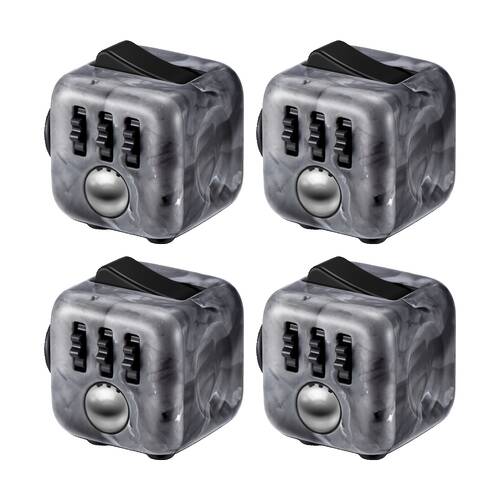 4PK Zuru Original Fidget Cube Marble Action Figure Kids/Children - 3y+ Assorted