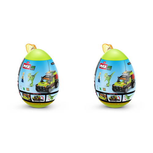 2x 252pc ZURU Max Build Dino Escape Egg Capsule Bricks Kids Building Toy 6y+