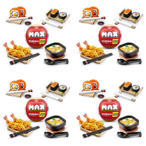 4PK Zuru Max Premium Sushi Bar Brick Building Set Collection Kids/Children 8y+