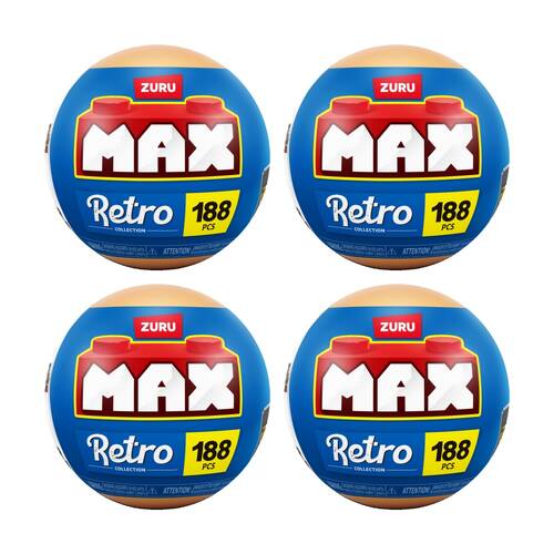 4PK Zuru Max Premium Retro Series 2 Handheld Game Console Kids/Children - 8y+