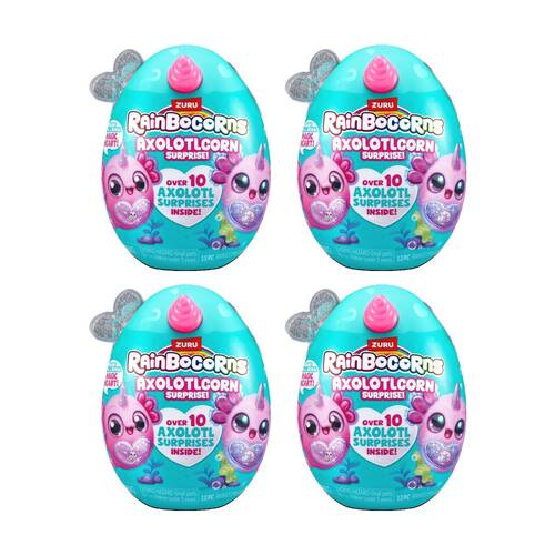 4PK Zuru Rainbocorns Axolotlcorn Series 1 Soft Toy Kids/Children - 3y+ Assorted