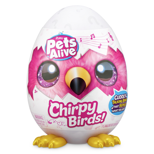 Zuru Pets Alive Chirpy Birds Assorted Cuddly. Talking Birds Kids Toy 3y+
