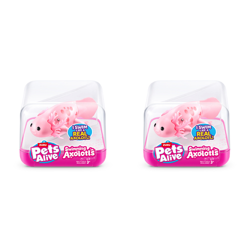 2PK Zuru Pet's Alive Robo Axolotls Kids Bath Toy Assorted 3y+