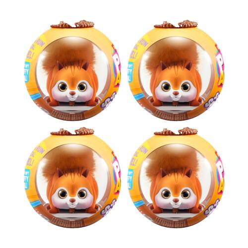 4PK Zuru Pet's Alive Scurry n Squirrel Soft Toy Plush Kids - 3y+ Assorted