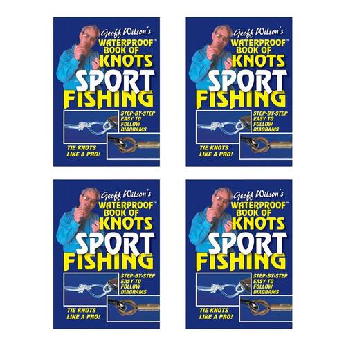 4PK AFN Geoff Wilsons Waterproof Book of Knots Sport Fishing 14.8x10.3cm