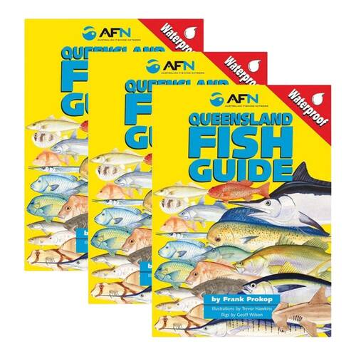 3PK AFN QLD Waterproof Fish Guide Book 64-Pages 14.5x10.5cm