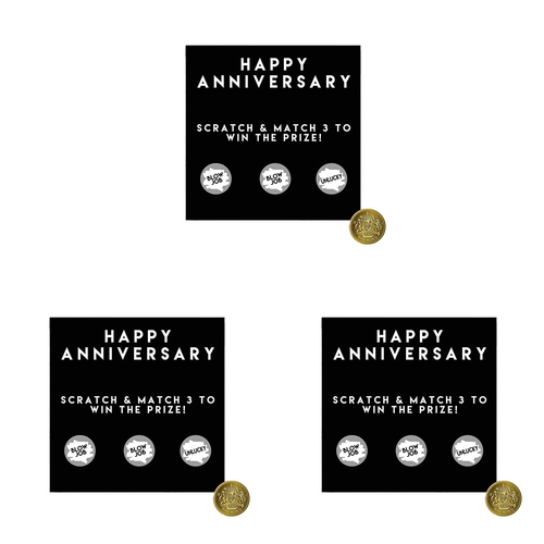3PK Filthy Sentiments Anniversary Scratch Card w/ Envelope 14x14cm