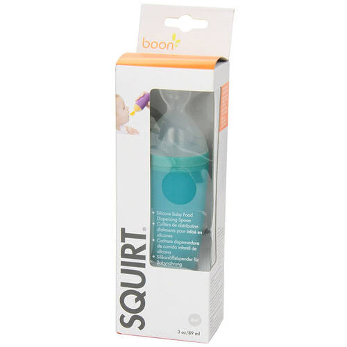 BOON Squirt Silicone Baby Food Dispensing Spoon - Blue