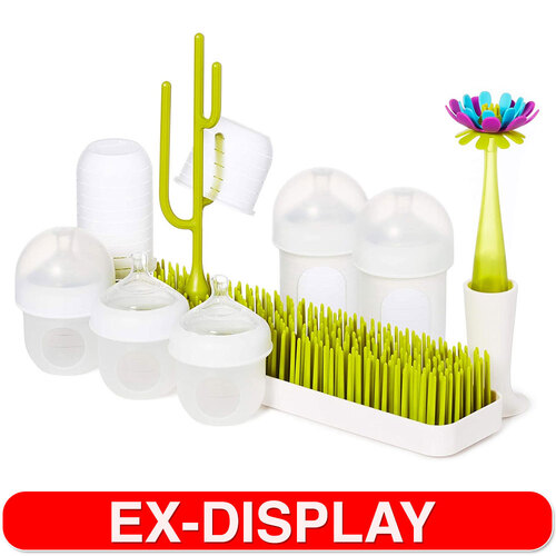 Boon Nursh Silicone Baby Bottle & Drying Rack Bundle