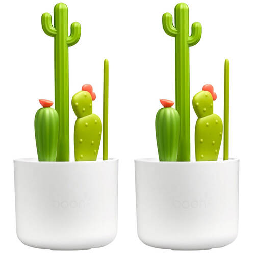 8pc Boon Cacti Bottle Brush Set - White/Green