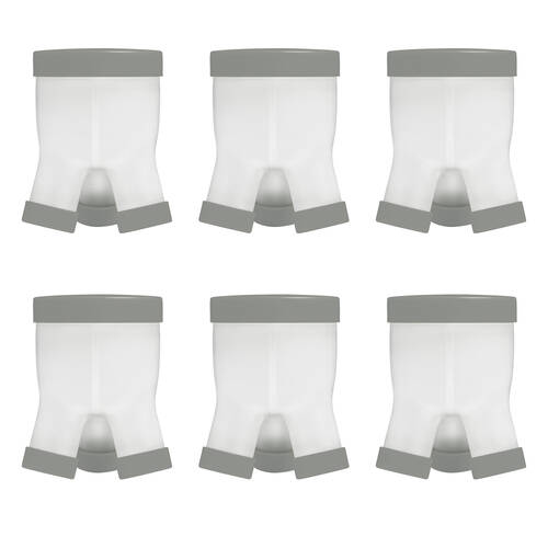 6PK Boon Tripod Baby Formula Dispenser/Storage Container Holds 3x Servings Grey