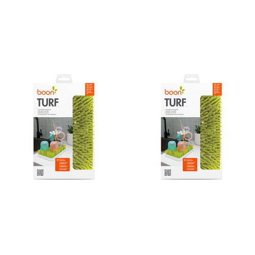 2PK Boon Turf Counter Top Dish Bottle Drying Rack 17x27cm - Green